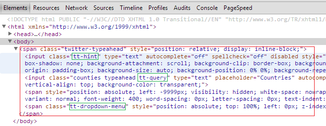 Twitter Typeahead Working
