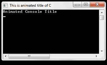 Animated Console Title