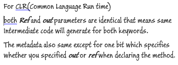 Difference between ref and out at CLR level