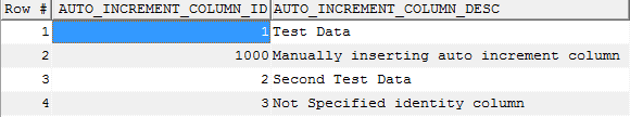 Auto Increment Coulmn Oracle table